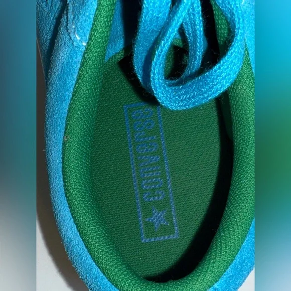 NWT CONVERSE BLUE & GREEN HAWAIIAN OCEAN SUEDE 1 STAR LOWTOP SNEAKERS MEN SZ 5.5 - Picture 8 of 8